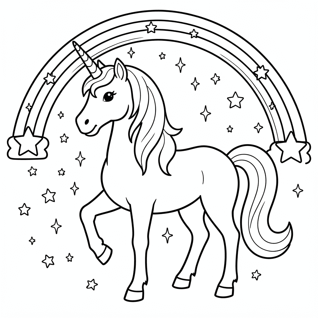 Free Printable Unicorn Coloring Page