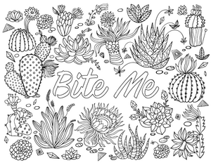 Bite Me Coloring Page