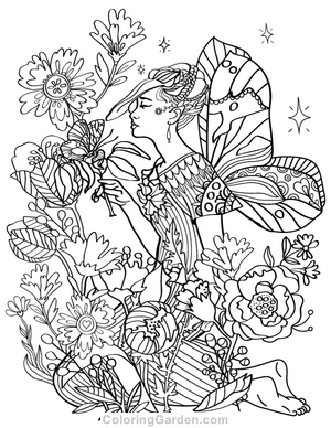Fairy Coloring Page