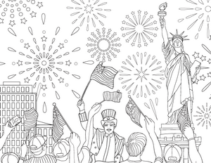 Independence Day Celebration Coloring Page