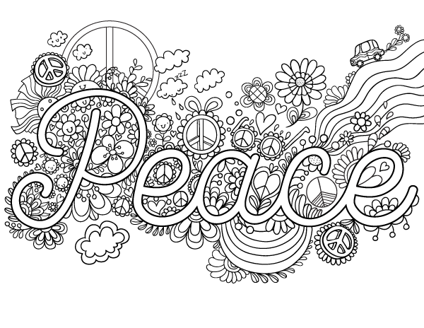 Peace Adult Coloring Page